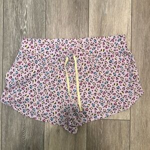 Multi colored leopard pj shorts